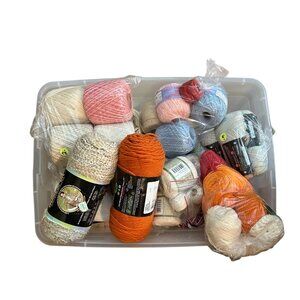 Large Assorted Lot Of Yarn For Crafting & Knitting  Mixed Colors & Textures